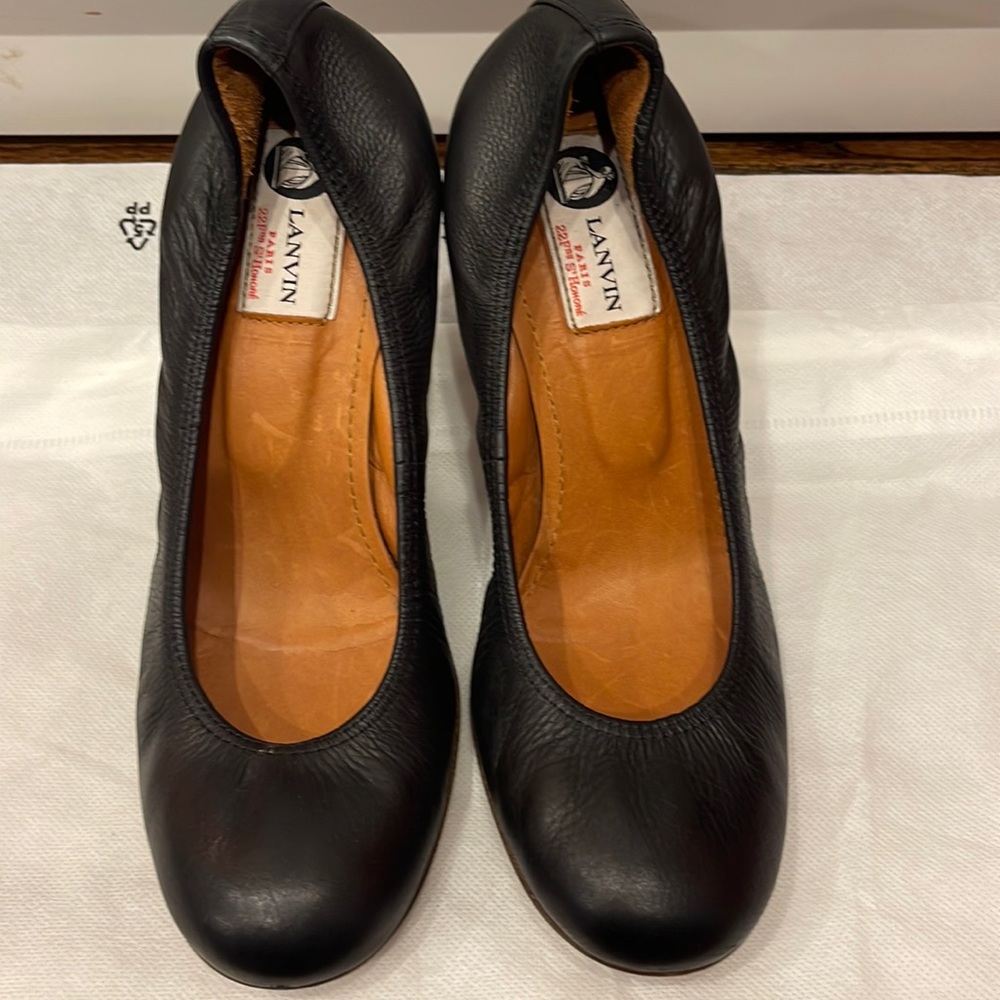 Lanvin Black Leather Heels